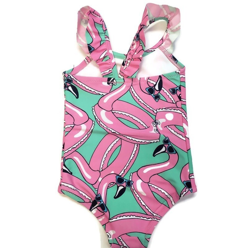 Baby Girl Size 18M OshKosh B gosh Flamingo One-Piece Swimsuit Beach Pool Fun - Picture 5 of 5